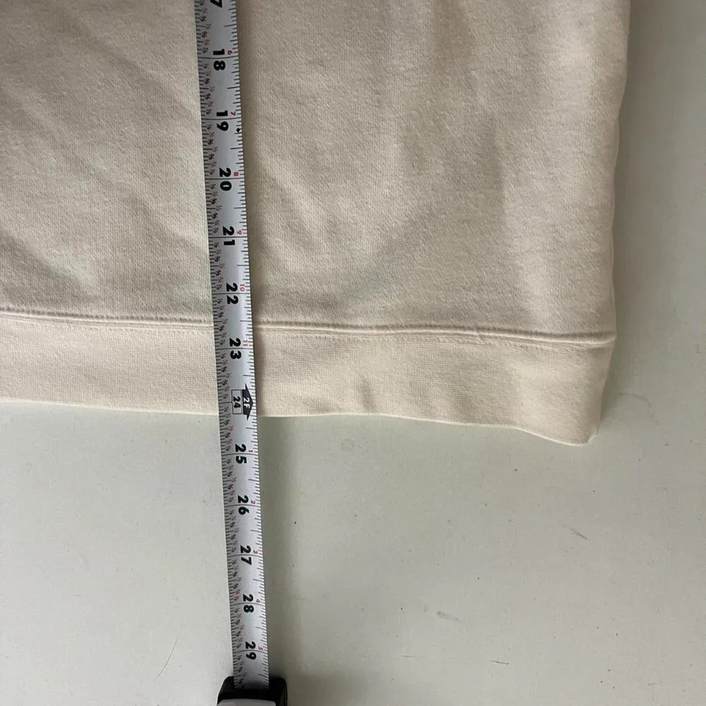 vintage 90s cream cozy cottagecore coquette embroidered logo sweatshirt - Picture 7 of 8